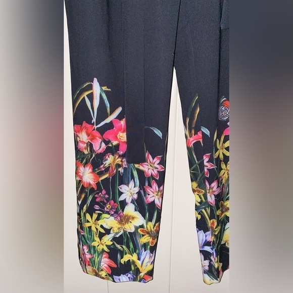 Kate & Mallory Floral‎ Straight Leg Pants Career Business Office Work Women L - Picture 6 of 11